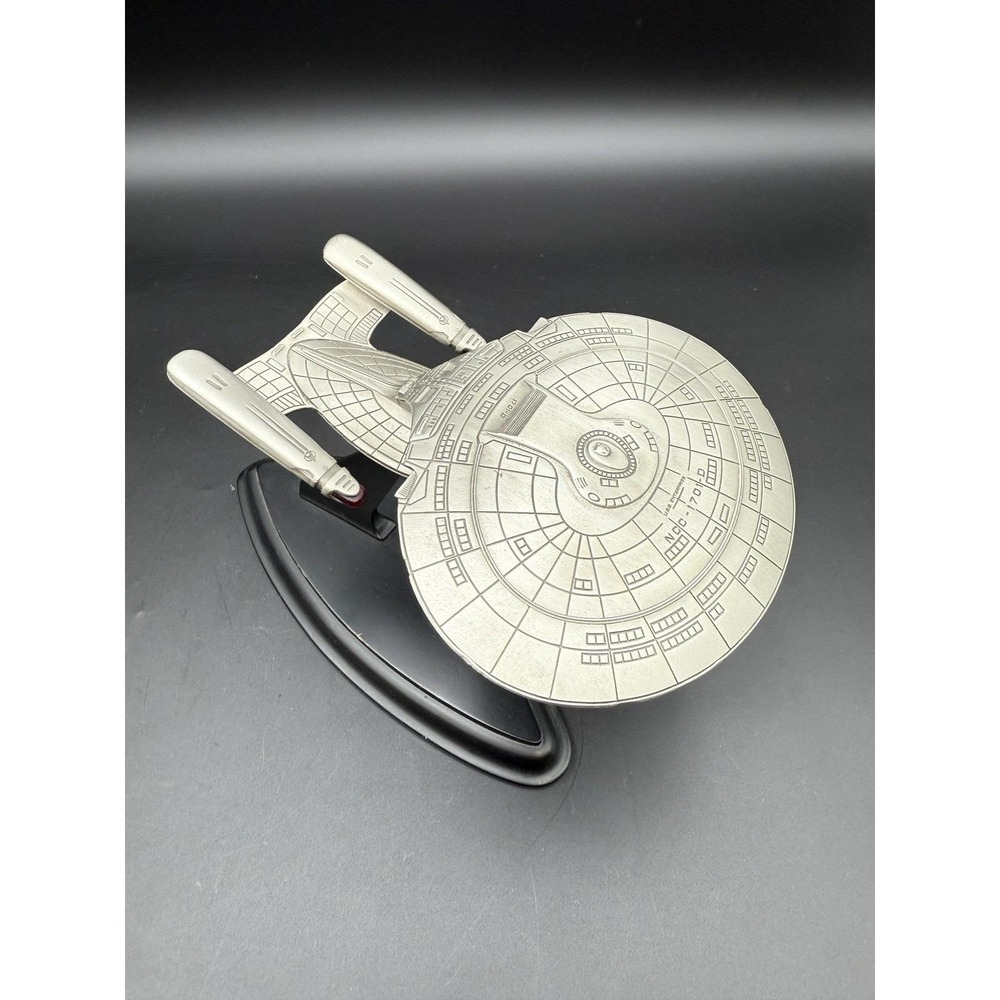 1991 Franklin Mint Star Trek TNG USS Enterprise Paramount Pictures Pewter